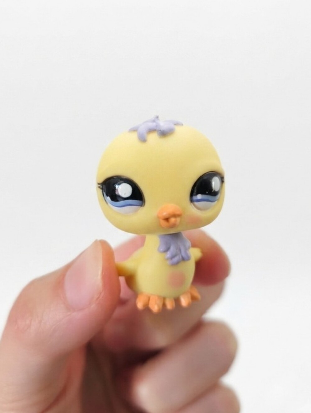 Littlest Pet Shop Authentic LPS #2001 Chick Yellow Lavender Blue Eyes Exclusive